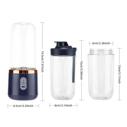 Dimensions du mixeur portable 400 ml : 19,5 cm de hauteur, 8,5 cm de diametre